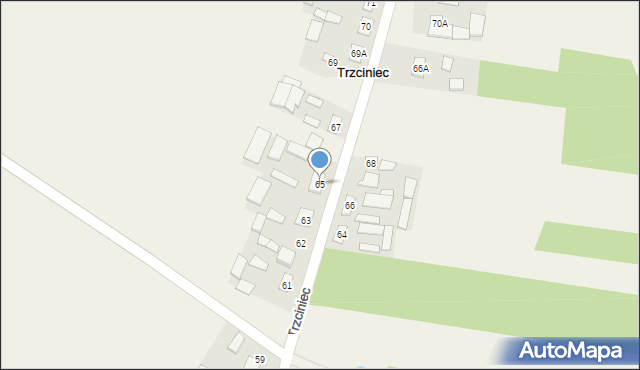 Trzciniec, Trzciniec, 65, mapa Trzciniec