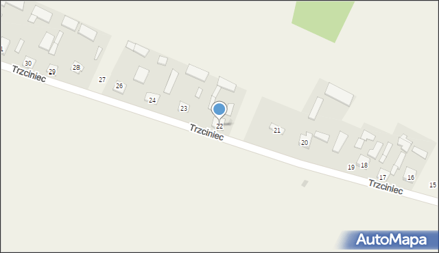 Trzciniec, Trzciniec, 22, mapa Trzciniec