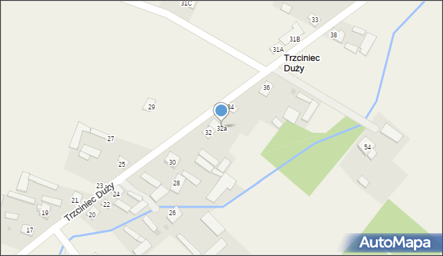 Trzciniec Duży, Trzciniec Duży, 32a, mapa Trzciniec Duży