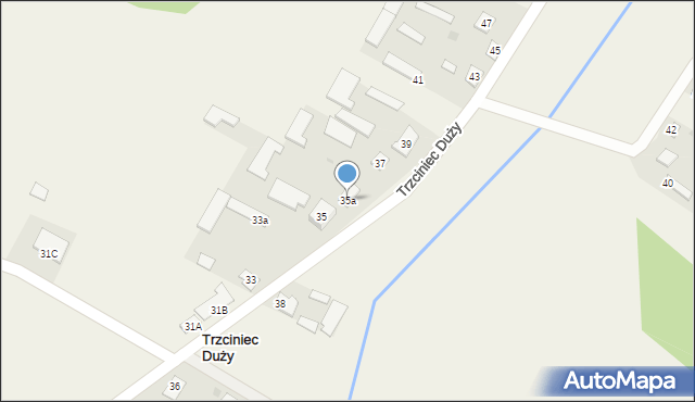 Trzciniec Duży, Trzciniec Duży, 35a, mapa Trzciniec Duży
