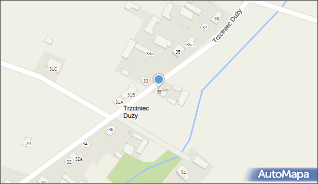 Trzciniec Duży, Trzciniec Duży, 38, mapa Trzciniec Duży