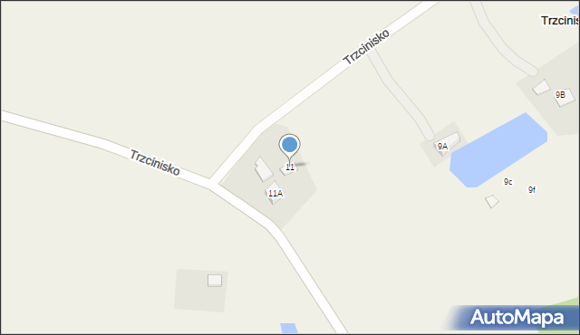 Trzcinisko, Trzcinisko, 11, mapa Trzcinisko