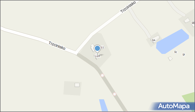 Trzcinisko, Trzcinisko, 11A, mapa Trzcinisko