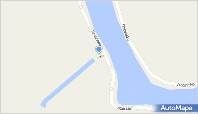 Trzcinisko, Trzcinisko, 22a, mapa Trzcinisko