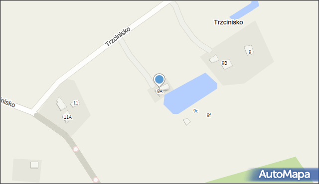 Trzcinisko, Trzcinisko, 9A, mapa Trzcinisko