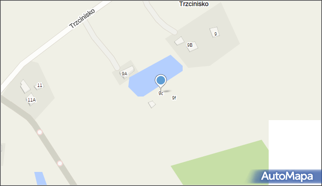 Trzcinisko, Trzcinisko, 9c, mapa Trzcinisko