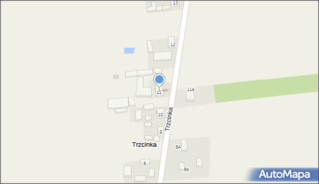 Trzcinka, Trzcinka, 11, mapa Trzcinka