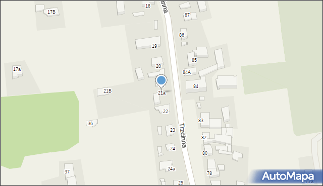 Trzcinna, Trzcinna, 21a, mapa Trzcinna