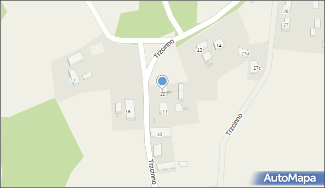 Trzcinno, Trzcinno, 12, mapa Trzcinno