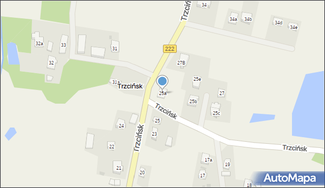 Trzcińsk, Trzcińsk, 25a, mapa Trzcińsk
