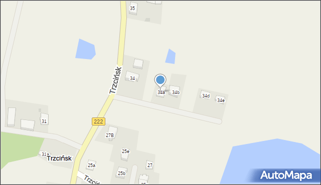 Trzcińsk, Trzcińsk, 34a, mapa Trzcińsk