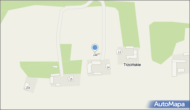 Trzcińskie, Trzcińskie, 14a, mapa Trzcińskie