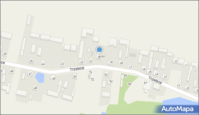 Trzebce, Trzebce, 20, mapa Trzebce