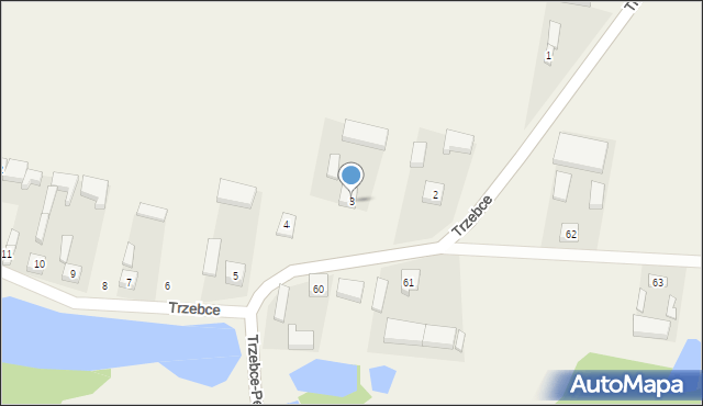 Trzebce, Trzebce, 3, mapa Trzebce