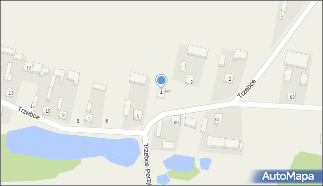 Trzebce, Trzebce, 4, mapa Trzebce