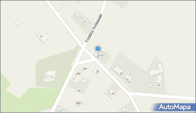 Trzebcz Szlachecki, Trzebcz Szlachecki, 6, mapa Trzebcz Szlachecki