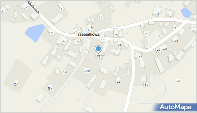 Trzebiatkowa, Trzebiatkowa, 28, mapa Trzebiatkowa