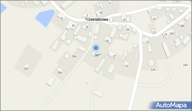 Trzebiatkowa, Trzebiatkowa, 28B, mapa Trzebiatkowa