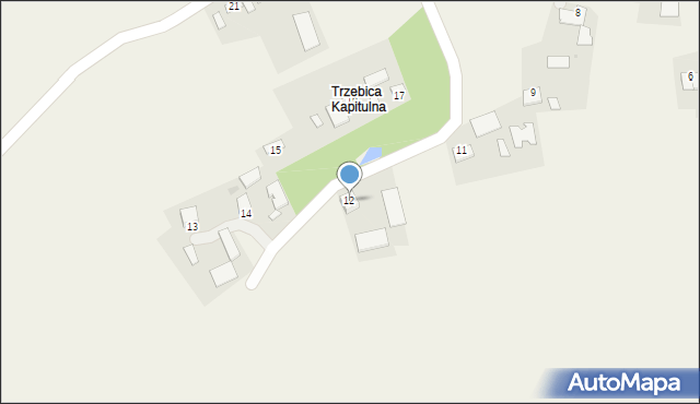 Trzebica, Trzebica, 12, mapa Trzebica