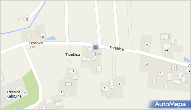 Trzebica, Trzebica, 7, mapa Trzebica