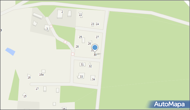 Trzebiechowo, Trzebiechowo, 30, mapa Trzebiechowo