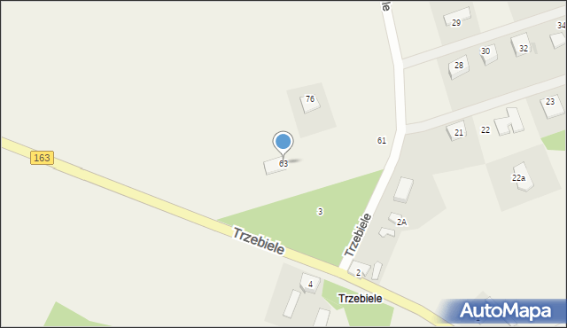 Trzebiele, Trzebiele, 63, mapa Trzebiele