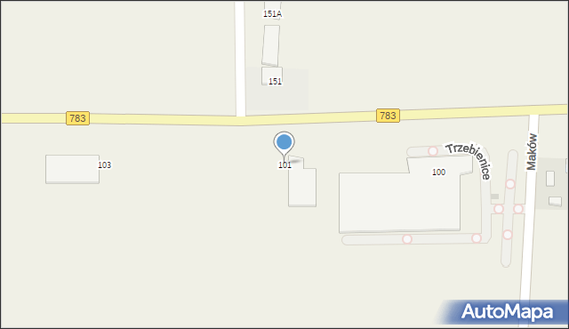 Trzebienice, Trzebienice, 101, mapa Trzebienice