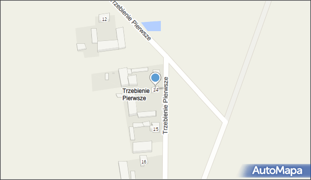 Trzebienie, Trzebienie Pierwsze, 14, mapa Trzebienie