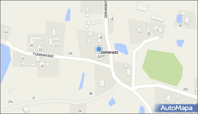 Trzebieradz, Trzebieradz, 14, mapa Trzebieradz