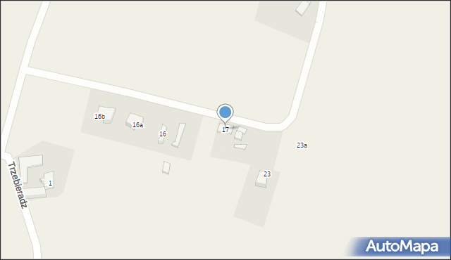 Trzebieradz, Trzebieradz, 17, mapa Trzebieradz