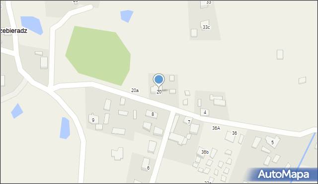 Trzebieradz, Trzebieradz, 20, mapa Trzebieradz