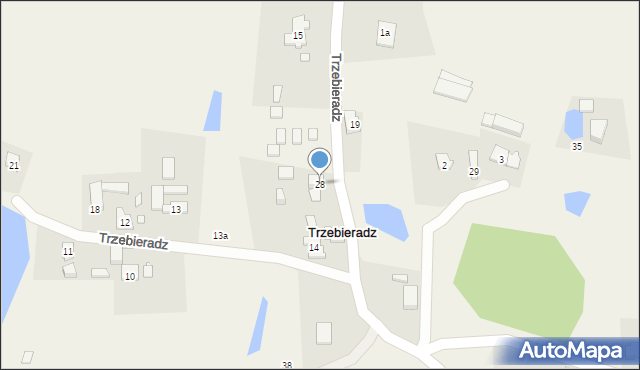 Trzebieradz, Trzebieradz, 28, mapa Trzebieradz