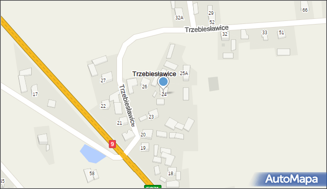 Trzebiesławice, Trzebiesławice, 24, mapa Trzebiesławice