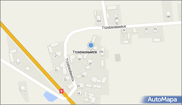 Trzebiesławice, Trzebiesławice, 25, mapa Trzebiesławice