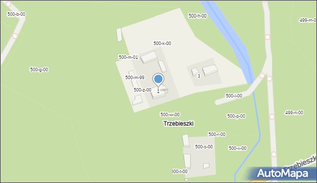 Trzebieszki, Trzebieszki, 1, mapa Trzebieszki