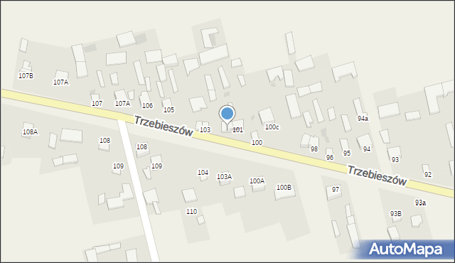 Trzebieszów, Trzebieszów, 102, mapa Trzebieszów