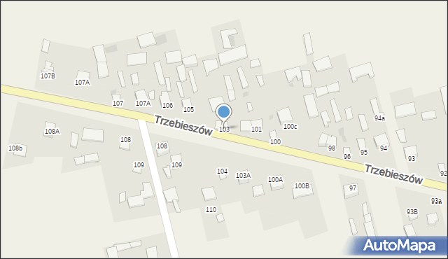 Trzebieszów, Trzebieszów, 103, mapa Trzebieszów