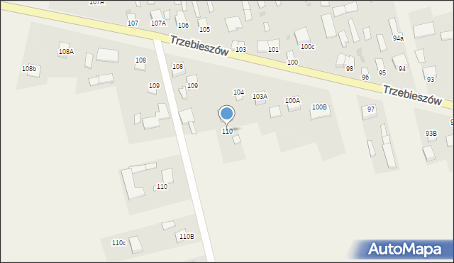 Trzebieszów, Trzebieszów, 110, mapa Trzebieszów