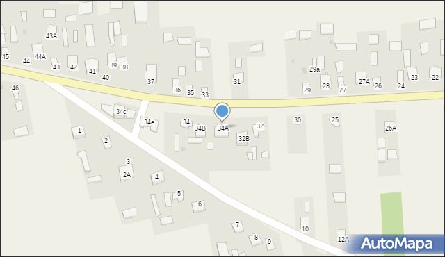 Trzebieszów, Trzebieszów, 34A, mapa Trzebieszów