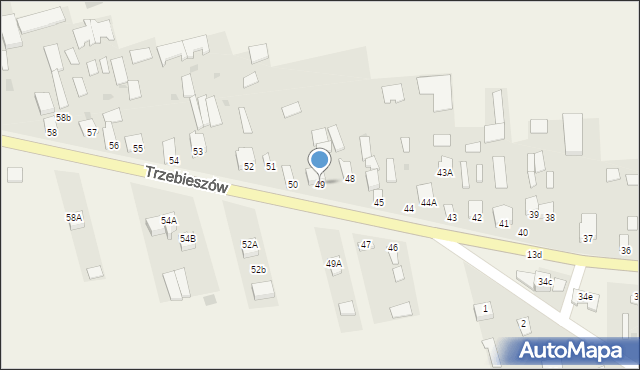 Trzebieszów, Trzebieszów, 49, mapa Trzebieszów