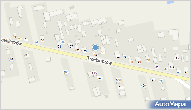 Trzebieszów, Trzebieszów, 54, mapa Trzebieszów