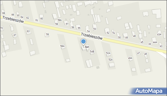 Trzebieszów, Trzebieszów, 55A, mapa Trzebieszów