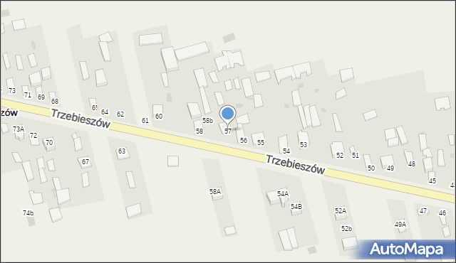 Trzebieszów, Trzebieszów, 57, mapa Trzebieszów