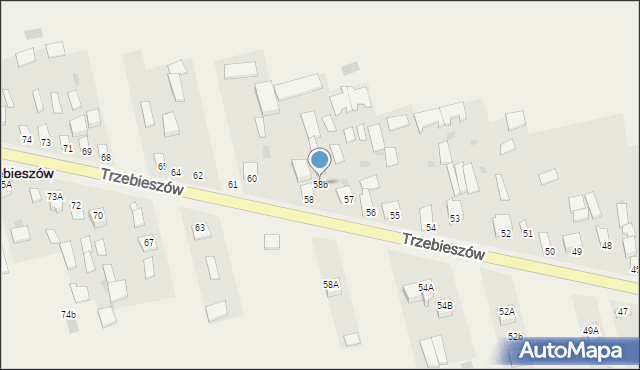 Trzebieszów, Trzebieszów, 58b, mapa Trzebieszów