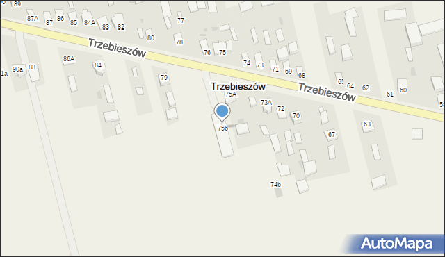 Trzebieszów, Trzebieszów, 75b, mapa Trzebieszów