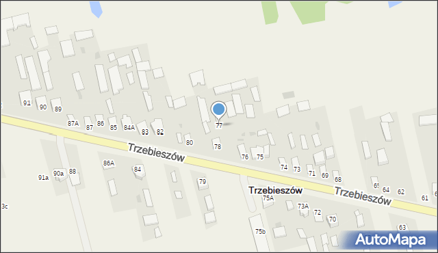 Trzebieszów, Trzebieszów, 77, mapa Trzebieszów