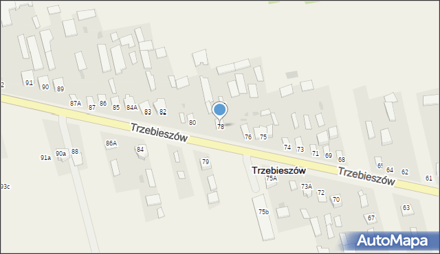 Trzebieszów, Trzebieszów, 78, mapa Trzebieszów