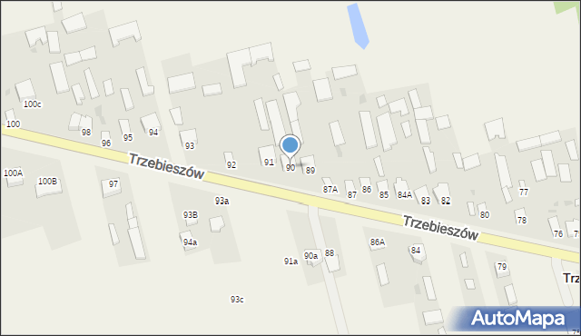 Trzebieszów, Trzebieszów, 90, mapa Trzebieszów