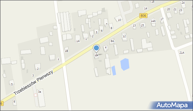 Trzebieszów Drugi, Trzebieszów Drugi, 4A, mapa Trzebieszów Drugi