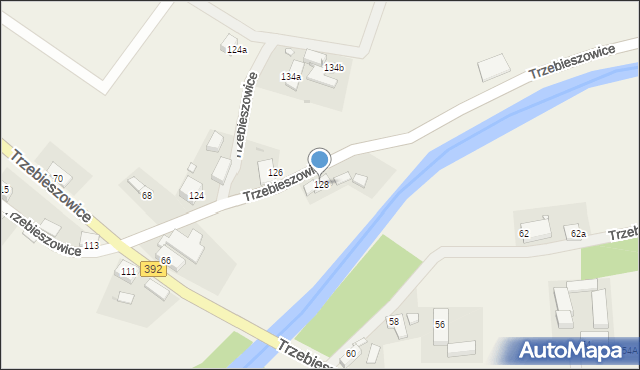 Trzebieszowice, Trzebieszowice, 128, mapa Trzebieszowice